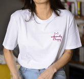 T-shirt Blanc EcoFriendly & Happy I Coton bio